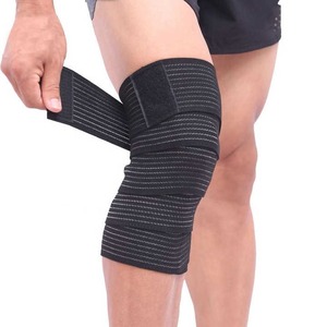 Genouillère tricotée respirante à compression, manchon de soutien et de protection toutes saisons, fermeture à enfiler - Product Image 5
