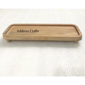 Meilleures ventes - Plateau de service en bois d'acacia avec pieds - Pour la maison, l'hôtel, le restaurant - Ustensiles de cuisine - Plateau à charcuterie - Plateau de service - Product Image 2