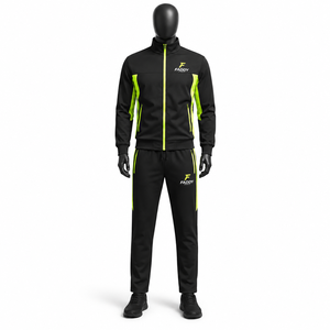 Ensemble de survêtement pour homme avec logo personnalisé, 2 pièces, coupe ajustée, vêtements de sport respirants, tenue de jogging, vêtements de sport, uniforme de gym, tenue de plein air - Product Image 1