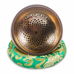 ชามร้องเพลงทิเบตพิมพ์มือจากเนปาล-เหมาะสำหรับการทำสมาธิ,การผ่อนคลาย,ชามร้องเพลงทิเบตรักษาเสียง - Product Image 1