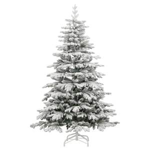 Sapin de Noël Artificiel Articulé de 1,8 m Vert et Blanc en PVC PE Fer Décoratif pour Intérieur - Product Image 2