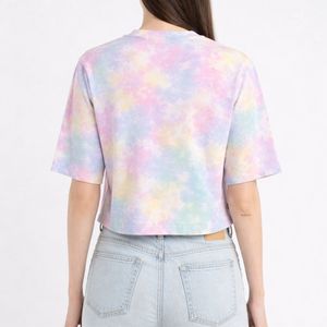 Women's Cropped Tie Dye <b>T</b>-<b>Shirt</b> Oversized Boxy Fit Crew Neck Summer Casual Streetwear Plus Size Soft Breathable Fabric - Product Image 2