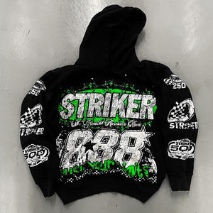Sudadera con Capucha Personalizada de Corte Regular para Deportes de Motor, de Forro Polar Sólido, Mezcla de Algodón Pesado, Transpirable, Ecológica, para Invierno, Estilo Urbano - Product Image 3