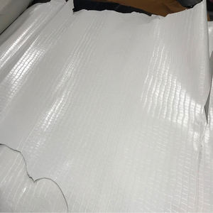 หนังแกะลายจระเข้เนื้อนุ่มบาง หนังแพะแท้ หนา 1.0 มม. สีขาว สำหรับเสื้อโค้ทยาว หนังสำเร็จรูป - Product Image 2