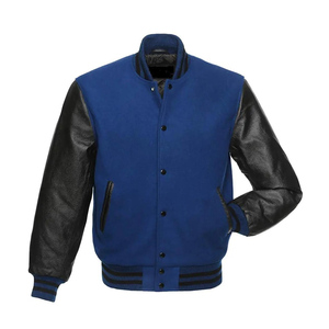 Chaqueta Varsity de Satén 100% Lana al por Mayor, Hecha a Medida con Diseño de Logotipo Propio, Cuello Alto para Procesamiento de Parches, con Capucha, para Invierno - Product Image 3