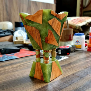 Nuevo Quemador de Incienso Bakhoor Hecho a Mano, Ecológico, 100% Natural, de Madera, con Soporte de Resina Epoxi, Decoración Religiosa para el Hogar, Arte Moderno - Product Image 6