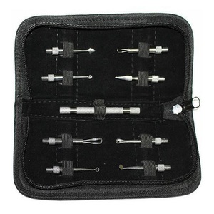 12 pcs <b>Blackhead</b> <b>Extractor</b> and Pimple Popper Kit Vacuum Pimple Remover Tool for Acne Spot Treatment Black Color - Product Image 3
