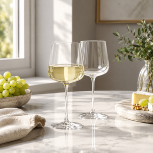 Verres à vin en borosilicate faits à la main de 420 ml, sans plomb, transparents, à pied, pour vin rouge et blanc, réutilisables, vente en gros - Product Image 5