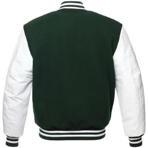 Wholesale <b>Men</b> Button-Up Baseball Varsity Jacket 100% Cotton with Woolen Embroidered Decoration Winter Coat Jacket For <b>Men</b> - Product Image 5