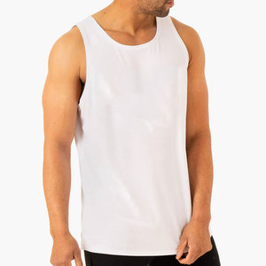 Camiseta sin mangas de malla elástica con cuello redondo, top deportivo de punto para gimnasio y running de primavera - Product Image 1