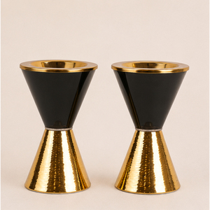 Arabic Bakhoor Burner Modern Ceramic Black and Gold Incense Holder Premium Hammered Metal Mabkhara Oud Censer for Home <b>Decor</b> - Product Image 3