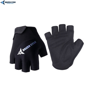 Gants mi-doigts Daizen Star noirs, longueur poignet, séchage rapide, sport, décontractés, printemps-été, coton/polyester/spandex, multifonctionnels - Product Image 2