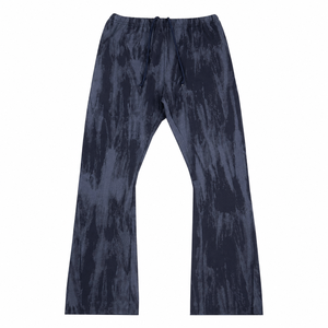 Men's <b>Tie</b> <b>Dye</b> Flare Pants Elastic Waist Drawstring Casual Autumn Cotton Breathable Knitted Midweight Flared Pants Baggy <b>Trousers</b> - Product Image 1