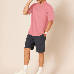 Chemises polo pour hommes de haute qualité, confortables, couleur unie, manches courtes, séchage rapide, tissu en coton respirant avec col rabattable - Product Image 6