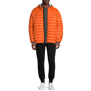 Veste matelassée légère pour homme, veste d'hiver avec capuche de couleur unie, manteau matelassé épais et chaud, coupe-vent - Product Image 6