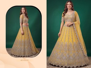 Lehenga Choli en soie brodée rouge avec dupatta, tenue de mariage traditionnelle indienne/pakistanaise pour femmes avec protection solaire - Product Image 2