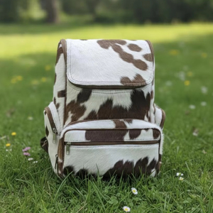 Premium Cowhide Hair-On Leather Backpack Handmade Travel Laptop <b>Bag</b> Custom Logo Wholesale Supplier Bulk LHBP-0052 - Product Image 1