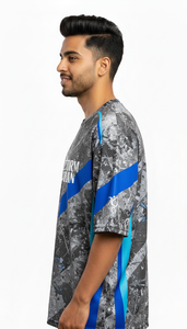เสื้อยืดโอเวอร์ไซส์เทรนดี้สำหรับผู้ชาย สไตล์ลำลอง สตรีทแวร์ ทรงปกติ ผลิตจากโพลีเอสเตอร์/คอตตอน ระบายอากาศได้ดี เป็นมิตรต่อสิ่งแวดล้อม - Product Image 5