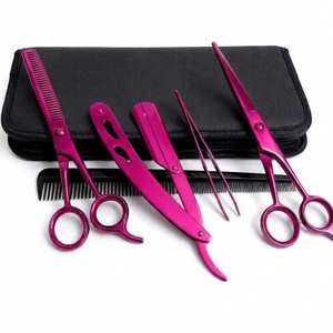 Tijeras de Peluquería Profesionales de Primera Calidad, Tijeras de Entresacar, Kit de Cuchillas, Set de Peluquería de Acero Inoxidable para Uso Profesional - Product Image 4