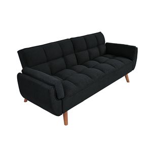 Divano Letto Convertibile da 75 Pollici con Braccioli Svasati, Reclinabile, in Pelle, Sezionale, Pieghevole, Senza Braccioli, Rivestimento in Pelle, Imbottitura in Schiuma per Soggiorno - Product Image 5