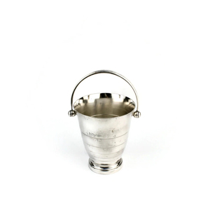 Luxury Silver Color <b>Ice</b> Bucket Stainless Steel Metal <b>Coolers</b> Retro Sustainable Party Hammered Texture Bucket Bar Accessories - Product Image 6