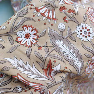 Beautiful floral Cotton Block Printed dress Dress For Casual wear Hand Block Printed Dress - Product Image 6