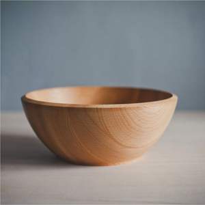 Tazón para Ensalada Hecho a Mano de Madera de Acacia Natural, Tazón Redondo Grande para Servir Frutas, Palomitas de Maíz, Cereales, Utensilios de Cocina de Madera Ecológicos - Product Image 3