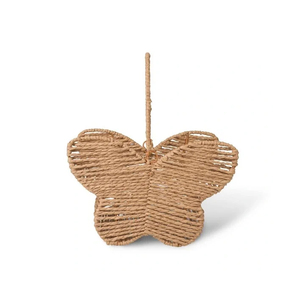 Novelty Woven Butterfly <b>Basket</b> with <b>Handle</b> Handmade Seagrass <b>Wicker</b> Storage Organizer for Nursery Decor Baby Gift OEM Supplier - Product Image 1