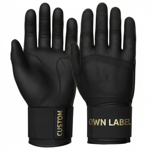 Guantes de Bateo de Cuero Beige con Etiqueta Personalizada, Cierre de Gancho y Bucle Ambidiestro, Duraderos para Entrenamiento, Unisex para Adultos - Product Image 5