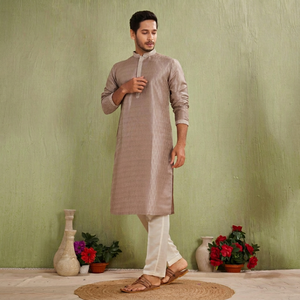 Traditional Casual Wear India Pakistan Style White Churidar <b>Kurta</b> Designer Ethnic <b>Mens</b> Cotton <b>Kurta</b> Regular Fit <b>Mens</b> <b>Kurta</b> - Product Image 6