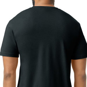 เสื้อยืดผู้ชาย CVC สีดำ ผ้าคอตตอนผสมพรีเมียม แขนสั้น ระบายอากาศได้ดี น้ำหนักเบา สวมใส่สบาย เสื้อเปล่าสำหรับตกแต่ง - Product Image 4