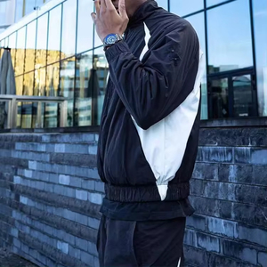 Veste coupe-vent OEM pour homme, à capuche, imperméable, 100 % nylon, style survêtement sportif, fermeture éclair, pour l'automne, coupe classique - Product Image 2