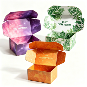 Custom Logo Corrugated Mailer Boxes Eco-friendly E-commerce Shipping Packaging for Cosmetic Skincare with Insert Available - Product Image 1