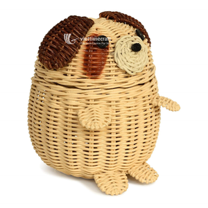 Panier tressé en forme d'animal mignon, bac de rangement en fibres végétales, organisateur de jouets pour chambre d'enfant, chambre à coucher, décoration intérieure - Product Image 4