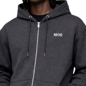 เสื้อฮู้ดซิปแบบสั่งทำพิเศษ ขนาดใหญ่พิเศษ ผ้าฟลีซหนา 400 GSM ผ้าฝ้ายพรีเมียม สตรีทแวร์ ทรงบ็อกซี่ ผู้จำหน่ายขายส่ง - Product Image 3