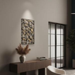 Décoration murale unique en métal noir et or, idéale pour la maison, le bureau ou les salles, une décoration murale élégante et une pièce d'appoint remarquable. - Product Image 2