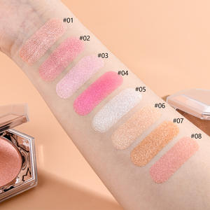 Paleta de Polvos Brillantes Hexagonales de 8 Colores, Larga Duración, Resistente al Agua, Vegano, Libre de Crueldad Animal, con Espejo para Maquillaje Facial, Marca Privada - Product Image 5