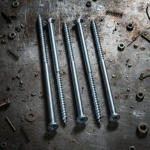 Vis à bois fraisées en acier au carbone PDC, filetage grossier et partiel, finition oxyde noir, métrique/pouce, classe 4 haute résistance - Product Image 1