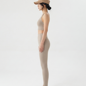 Wholesale Gym Clothing Activewear Solid Running Outdoor Sports <b>Bra</b> Leggings Athletic Gym Running 2 Piece Yoga Sets - Product Image 5