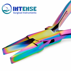 Alicates de Joyería de Punta Plana de Titanio Arcoíris, Herramienta de Envoltura de Alambre de Acero Inoxidable para Abalorios, Venta al por Mayor OEM ODM - Product Image 1
