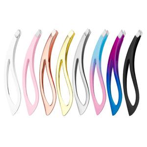 Pince à épiler pour sourcils et extensions de cils en acier inoxydable pour cils volumineux - Product Image 1