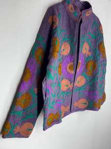 Chaqueta de algodón bordada a mano con diseño Suzani |   Kimono Bohemio - Product Image 3