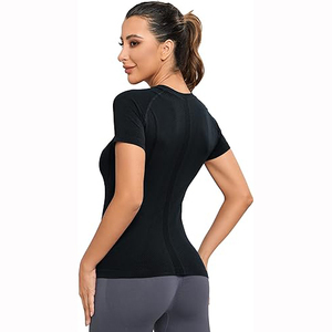 Camiseta de entrenamiento larga para mujer, corte holgado, ropa deportiva para gimnasio, entrenamiento deportivo, correr y uso diario - Product Image 5