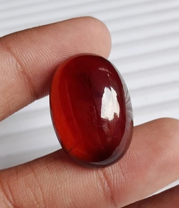 Cabochon ovale en grenat Hessonite naturel de qualité supérieure, pierre Hessonite en vrac pour la fabrication de bijoux, disponible à prix de gros. - Product Image 1