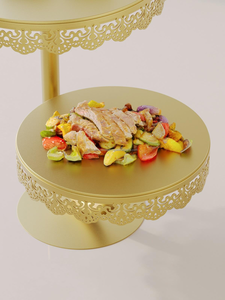 Azora Industries Outils de décoration de gâteau Support à gâteau en métal à 2 niveaux pour décoration de fête et de mariage - Product Image 6