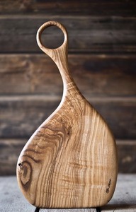 Tabla de Cortar de Madera Rectangular con Asa, Acabado Natural, Tabla de Cocina - Product Image 3