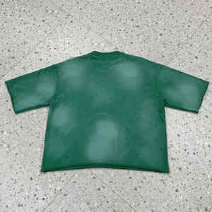 Camiseta de Manga Corta con Cuello Redondo para Hombre, Logotipo Personalizado, Color Verde, Impresión Digital, Algodón Jersey, Corte Regular Informal - Product Image 2