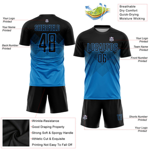 Equipación de Fútbol de Diseño Superior, 100% Poliéster Transpirable, Cuello Redondo Cómodo, Manga Corta, Estampado Digital Frontal, Precio Razonable - Product Image 5