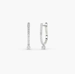 ต่างหูเพชรทรงบริลเลียนต์เคลือบทอง 14K สไตล์วินเทจคลาสสิก ได้รับการรับรองจาก IGI ประดับเพชรเลี้ยงในห้องปฏิบัติการ ระยิบระยับ เหมาะสำหรับผู้หญิง - ของขวัญสำหรับงานปาร์ตี้ - Product Image 2