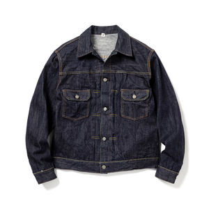 Custom Thread Color Design Available Dark Blue 100% Long Staple Organic Cotton Coated <b>Denim</b> Jean <b>Jacket</b> Men Quick Dry Breathable - Product Image 1